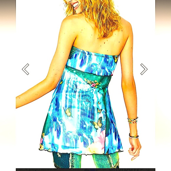 🏷️ BNWT Delia’s/Dolls Kill Fairy Garden Layered Tube Top ~ Lg. - Picture 6 of 7